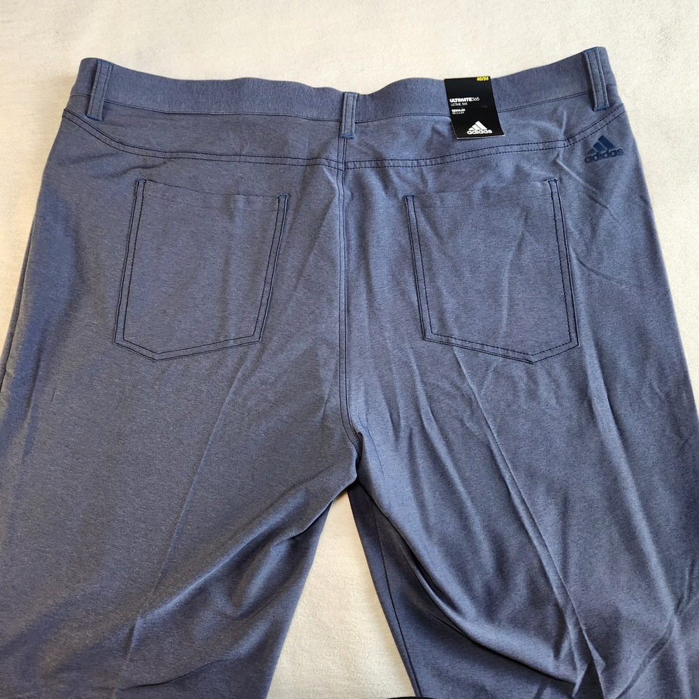 ADIDAS Ultimate365 Golf Pants Men 40 x 34‎ Blue Gray Performance Chinos NEW - Picture 4 of 7